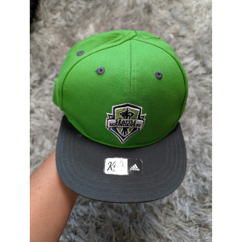 Seattle Sounders FC Adidas Infant Snapback Hat Green Gray MLS Soccer‎ Cap